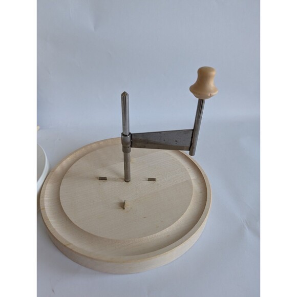 Girolle Wooden Rotary Cheese Shaver Cutter Swiss Charcuterie Vtg - Picture 2 of 6